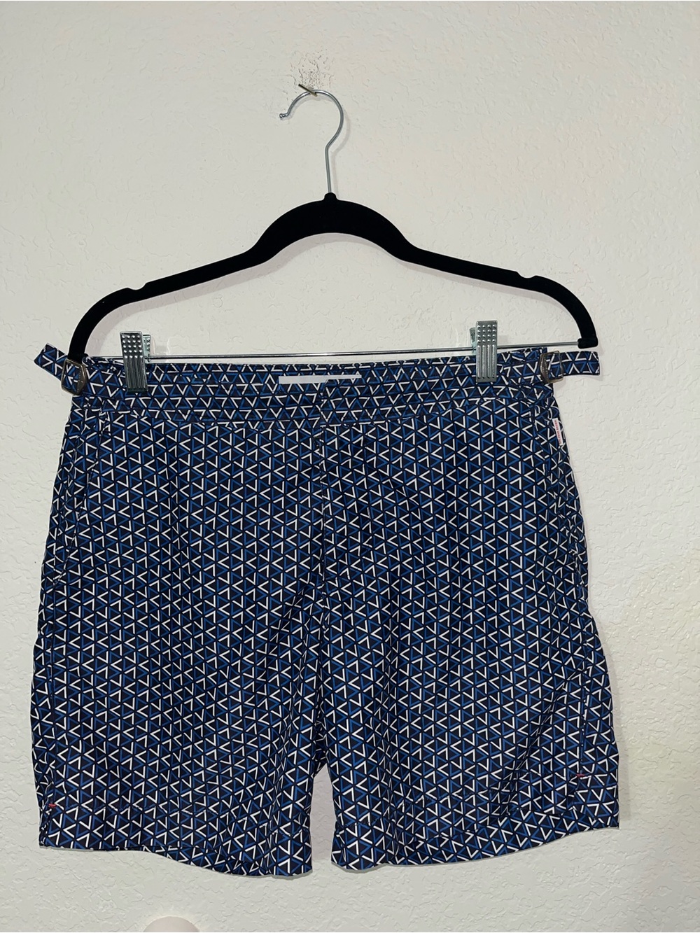 Orlebar Brown bulldog swim shorts in Garda geometric print